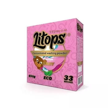 LITOPS Стиральный порошок с кондиционером автомат Premium ECO для детского белья, 33 стирки 650.0