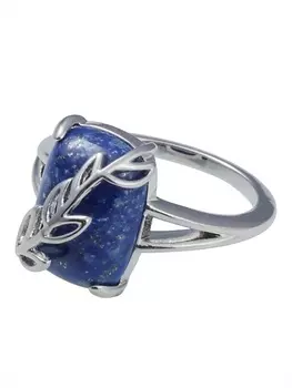 LJ Кольцо родированное с лазуритом "Диана"