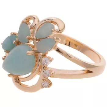 LJ Кольцо с амазонитом "Азалия"