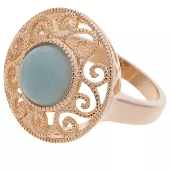 LJ Кольцо с амазонитом "Восточное солнце"