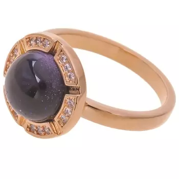 LJ Кольцо с авантюрином "Луна"