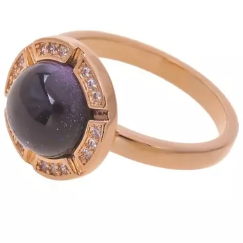 LJ Кольцо с авантюрином "Луна"