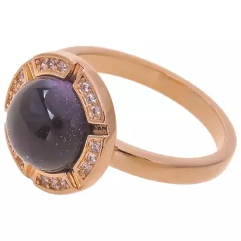 LJ Кольцо с авантюрином "Луна"