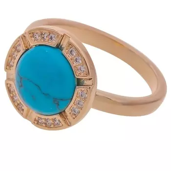 LJ Кольцо с бирюзой "Луна"