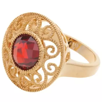 LJ Кольцо с гранатом "Восточное солнце"