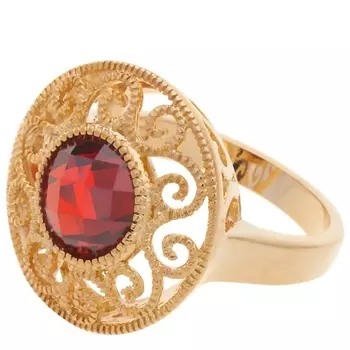 LJ Кольцо с гранатом "Восточное солнце"