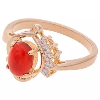 LJ Кольцо с красным агатом "Чайка"