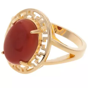 LJ Кольцо с красным агатом "Греческое"