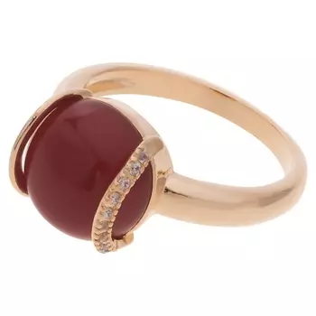 LJ Кольцо с красным агатом "Элана'