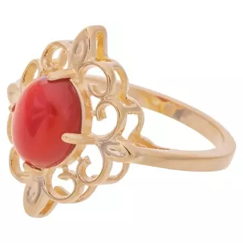 LJ Кольцо с красным агатом "Констанция"