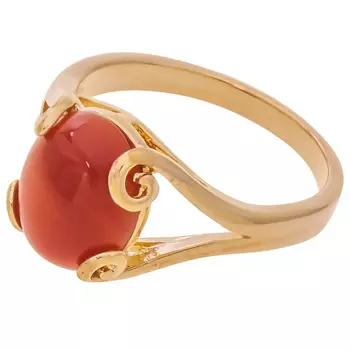LJ Кольцо с красным агатом "Лагуна"