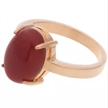 LJ Кольцо с красным агатом "Овал"