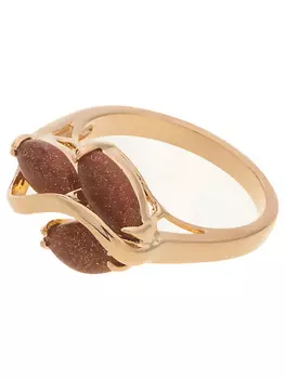 LJ Кольцо с красным авантюрином "Большой рис"