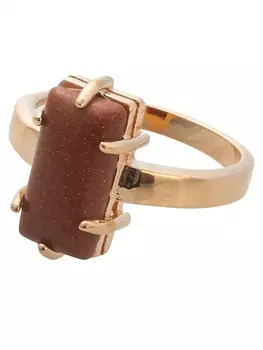 LJ Кольцо с красным авантюрином "Марго"