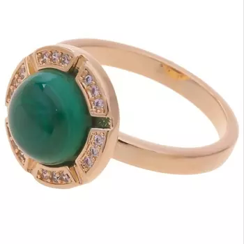 LJ Кольцо с малахитом "Луна"