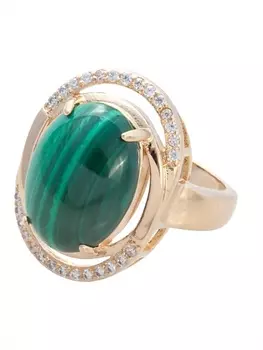 LJ Кольцо с малахитом "Париж"