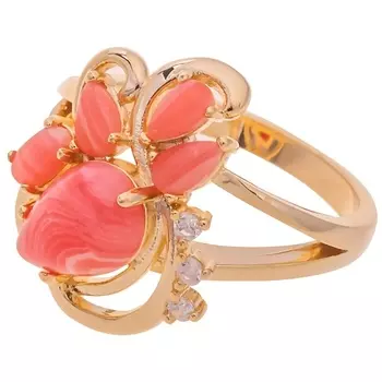 LJ Кольцо с родохрозитом "Азалия"