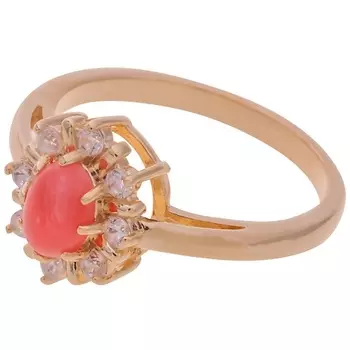 LJ Кольцо с родохрозитом "C лучами"