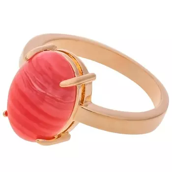 LJ Кольцо с родохрозитом "Овал"