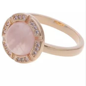 LJ Кольцо с розовым кварцем "Луна"