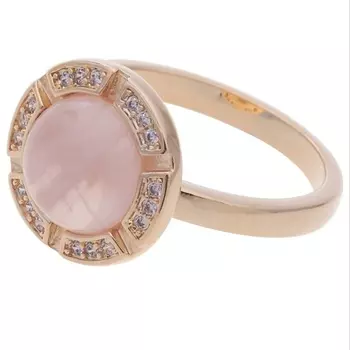 LJ Кольцо с розовым кварцем "Луна"