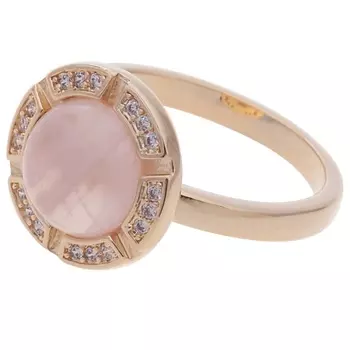 LJ Кольцо с розовым кварцем "Луна"