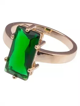 LJ Кольцо с зеленым фианитом "Марго"