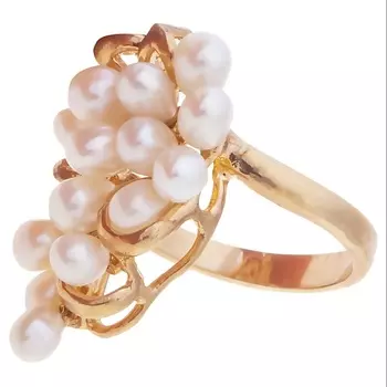 LJ Кольцо с жемчугом "Большой виноград"