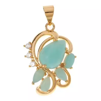 LJ Кулон с амазонитом "Азалия"