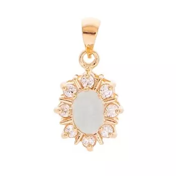 LJ Кулон с амазонитом "C лучами"