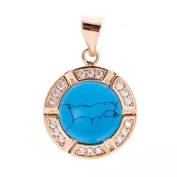 LJ Кулон с бирюзой "Луна"