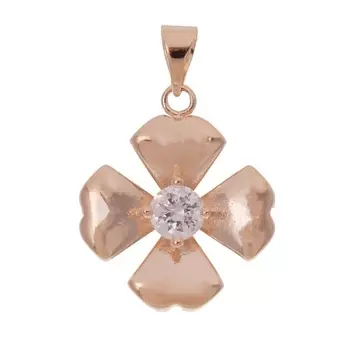 LJ Кулон с хрусталем "Клевер 4 листа"