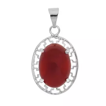 LJ Кулон с красным агатом "Греческий"