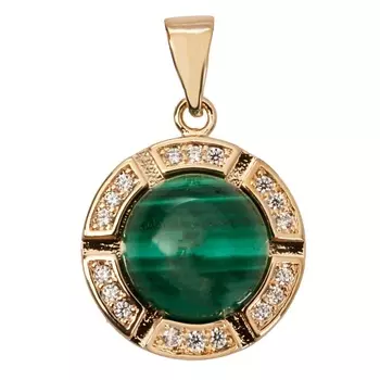 LJ Кулон с малахитом "Луна"