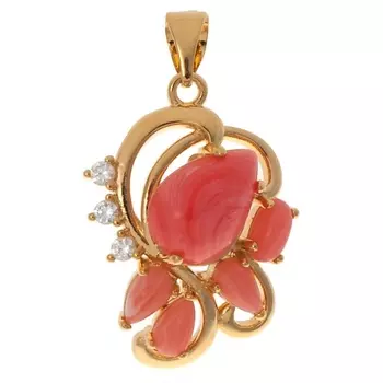 LJ Кулон с родохрозитом "Азалия"