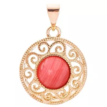 LJ Кулон с родохрозитом "Восточное солнце"