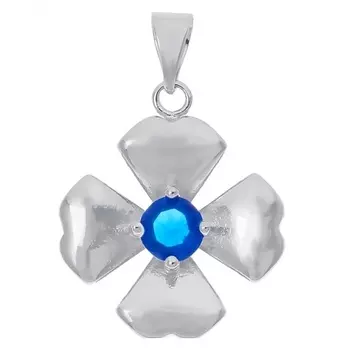 LJ Кулон со шпинелью "Клевер 4 листа"