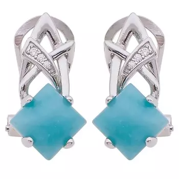 LJ Серьги с амазонитом "Нимфа"