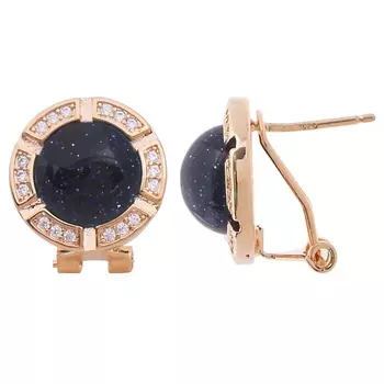 LJ Серьги с авантюрином "Луна"