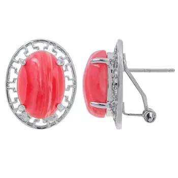 LJ Серьги с родохрозитом "Греческие"