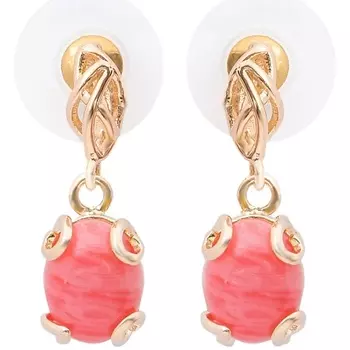 LJ Серьги с родохрозитом "Лагуна"