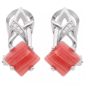 LJ Серьги с родохрозитом "Нимфа"