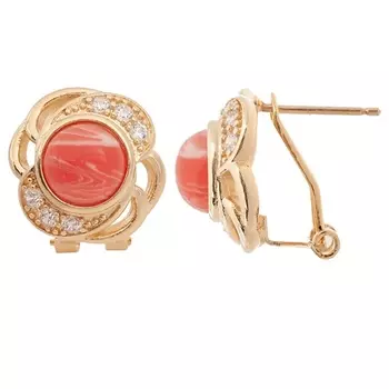 LJ Серьги с родохрозитом "Серенада"