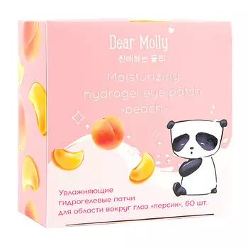 ЛЭТУАЛЬ DEAR MOLLY Гидрогелевые патчи для области вокруг глаз "персик" Moisturizing Hydrogel Eye Patch Peach