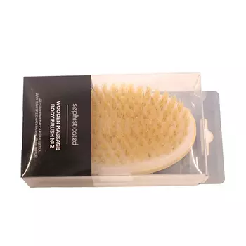 ЛЭТУАЛЬ Деревянная массажная щётка для тела n. 2 с натуральной щетиной