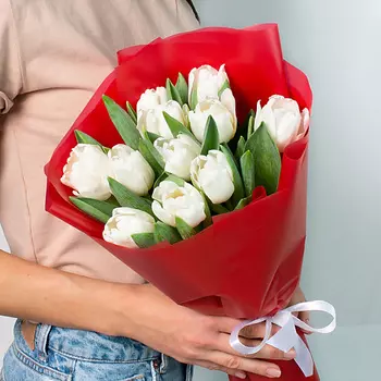 ЛЭТУАЛЬ FLOWERS Букет из белых тюльпанов 11 шт