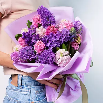 ЛЭТУАЛЬ FLOWERS Букет из гиацинтов 25 шт.
