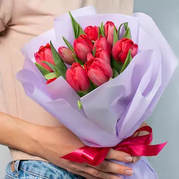 ЛЭТУАЛЬ FLOWERS Букет из красных тюльпанов 11 шт.