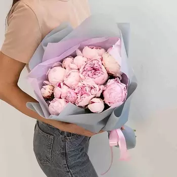 ЛЭТУАЛЬ FLOWERS Букет из пионов 15 шт.