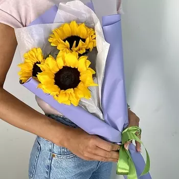 ЛЭТУАЛЬ FLOWERS Букет из подсолнухов 3 шт.